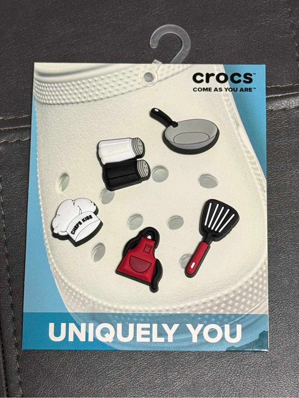 CROCS Chef-Kitchen Themed Jibbitz Charms in White, Red, Black